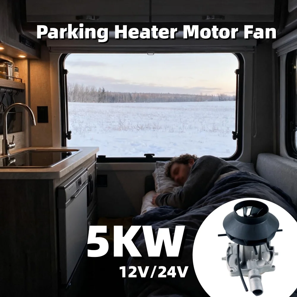 Parking Heater Motor Fan 12/24V 5KW For Heat Dissipation Combustion Assistance Motor Fan Assembly Car Electrical Accessories