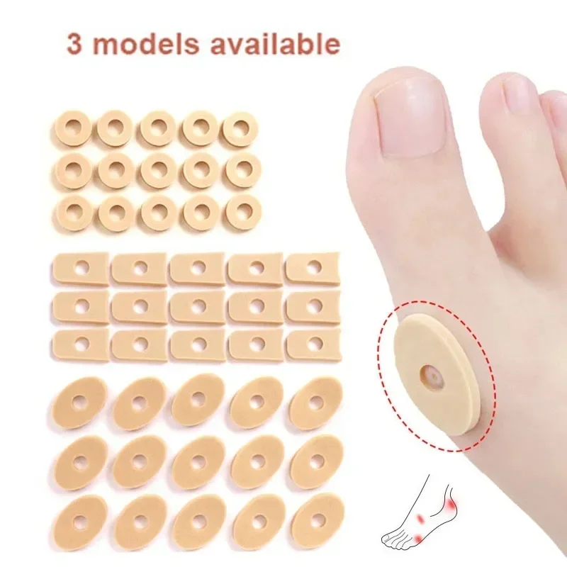 1-2set Callus Cushions Shoes Heel Pad Foam Round Toe Foot Corn Bunion Protectors Pads Medical Plaster Foot Corn Removal