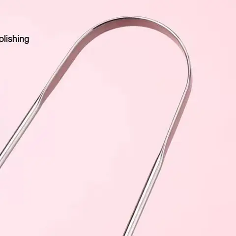

1PCS U-shaped Stainless Steel Tongue Scraper Metal Tongue Scraper Fresh Breath Cleaning Coated Tongue Toothbrush Oral Hygiene