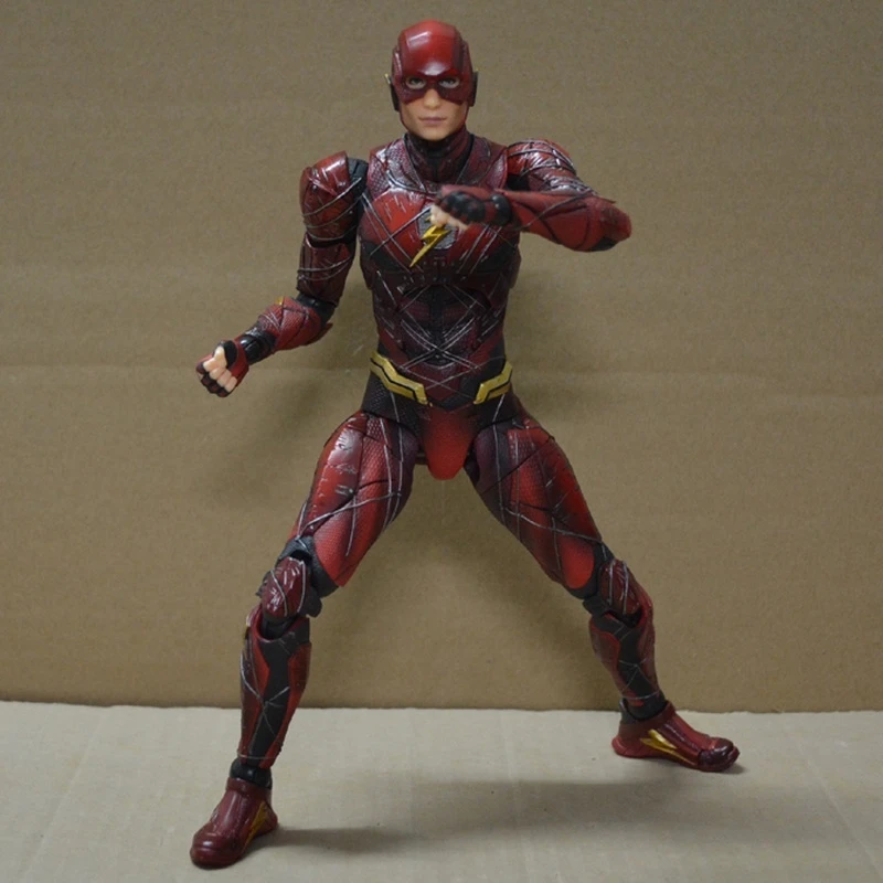 Figura Flash de Barry Allen de 24cm, Kit de garaje móvil de articulación de Pvc, modelo de escultura, adornos de colección, juguetes para niños, regalos de cumpleaños, nuevo