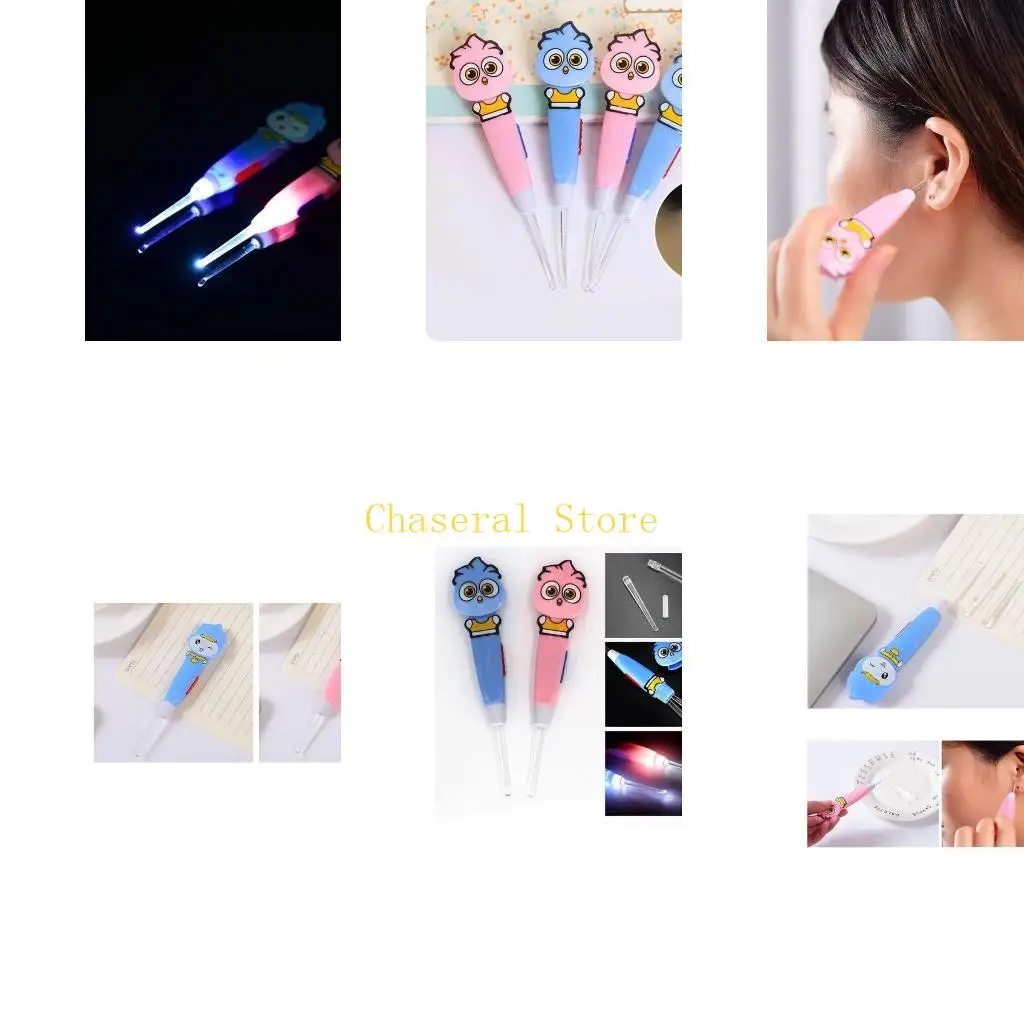 

E7CE Baby Ear Wax Cleaner Led Light Ear Cleaning Earwax Remover Luminous Ear Curette