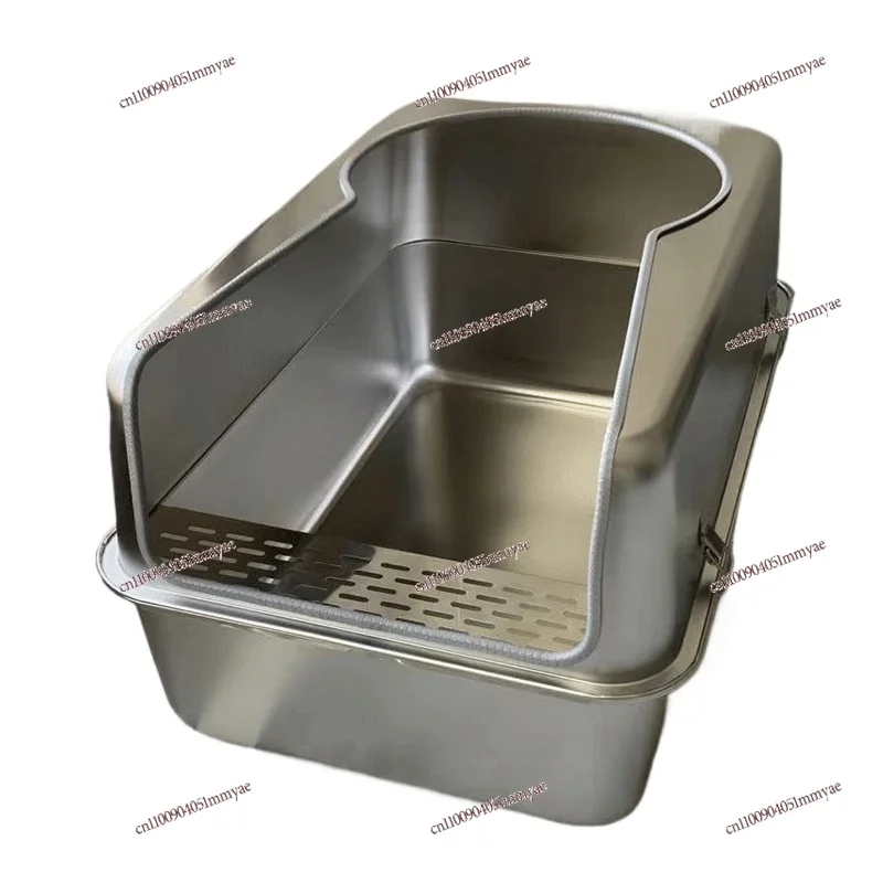 Oversized Stainless Steel Cat Toilet Giant Maine Cat Toilet Splash-proof Cat Litter Box Bantam Kittens Are All Open