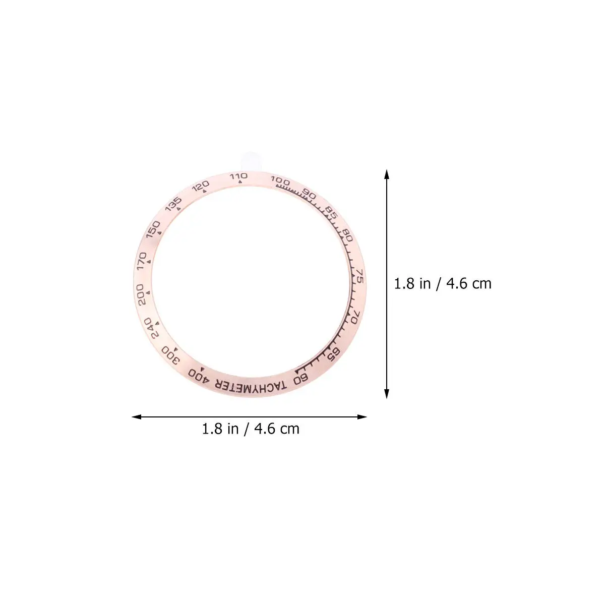 Anel de Metal para Relógio, Capa de Bezel Polida de Alta Qualidade para Smartwatch de 46mm, Compatível com S3 Frontier, Letras Prata e Preto