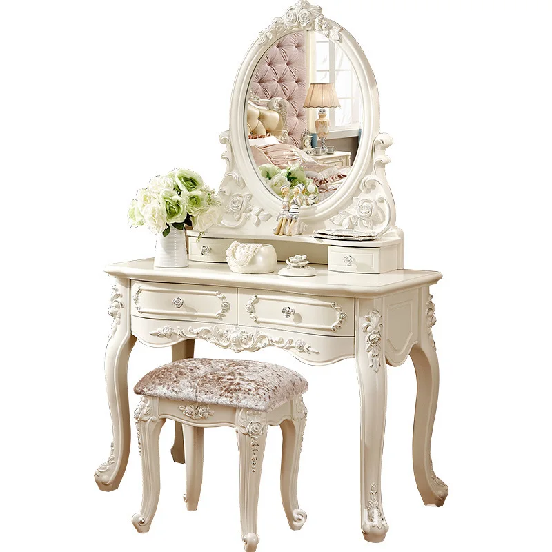 

Dresser bedroom, small apartment French style, mini Internet celebrity dresser, modern simple studio makeup cabinet