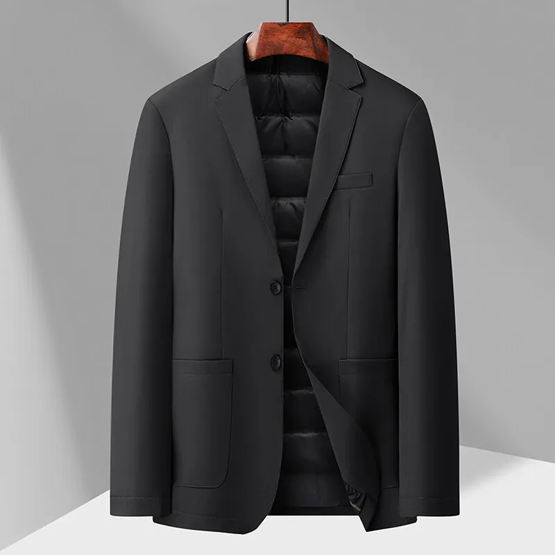 بدلة شتوية للرجال موضة الأعمال سترات دافئة مبطنة للأسفل بزرين سترة رجالي chaquetas de invierno para mujer JK-199