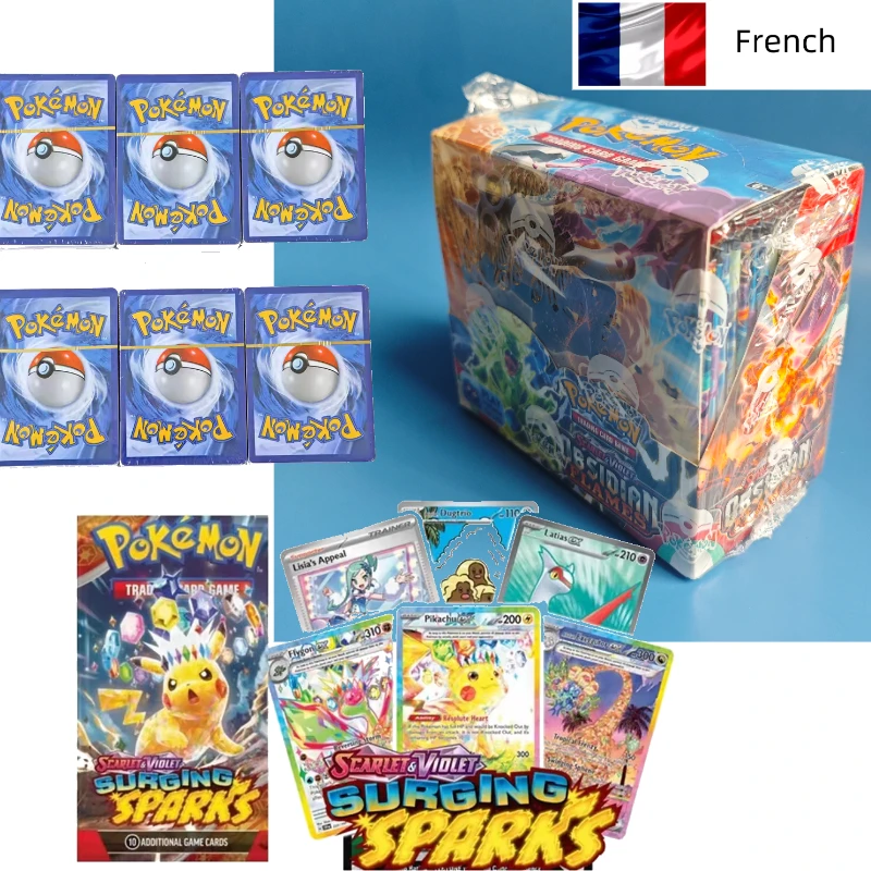 360PCS Francese Pokémon TCG: Ecarlet & Violet Radiance Origine Perdue Booster Box Pokemon Gioco Battaglia Traccia Carta Giocattolo Regalo