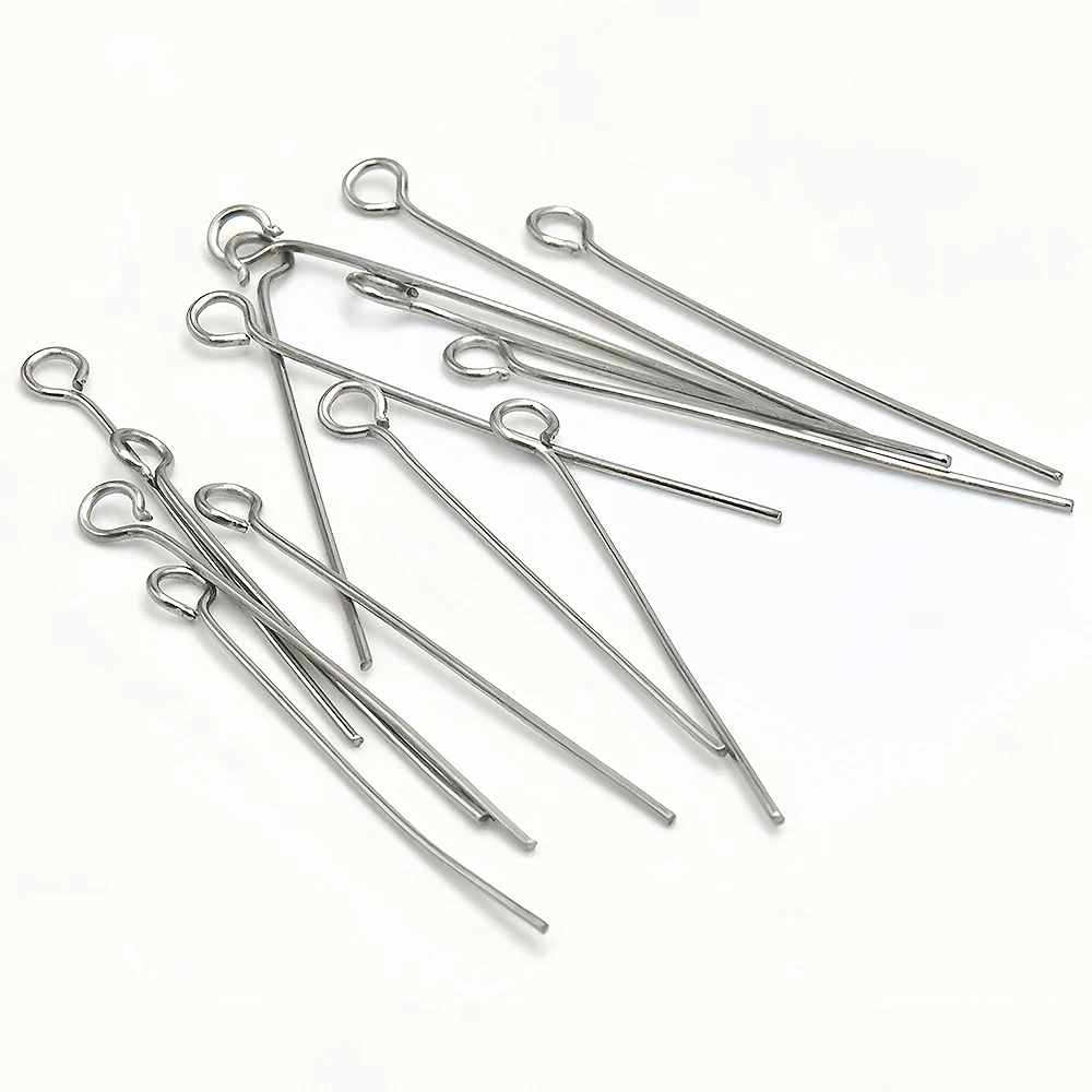 20/100 Stück Ösenstifte 16 18 20 25 30 35mm Edelstahl-Ösenstifte für DIY-Schmuckherstellung Schmuckzubehör – Detail 5