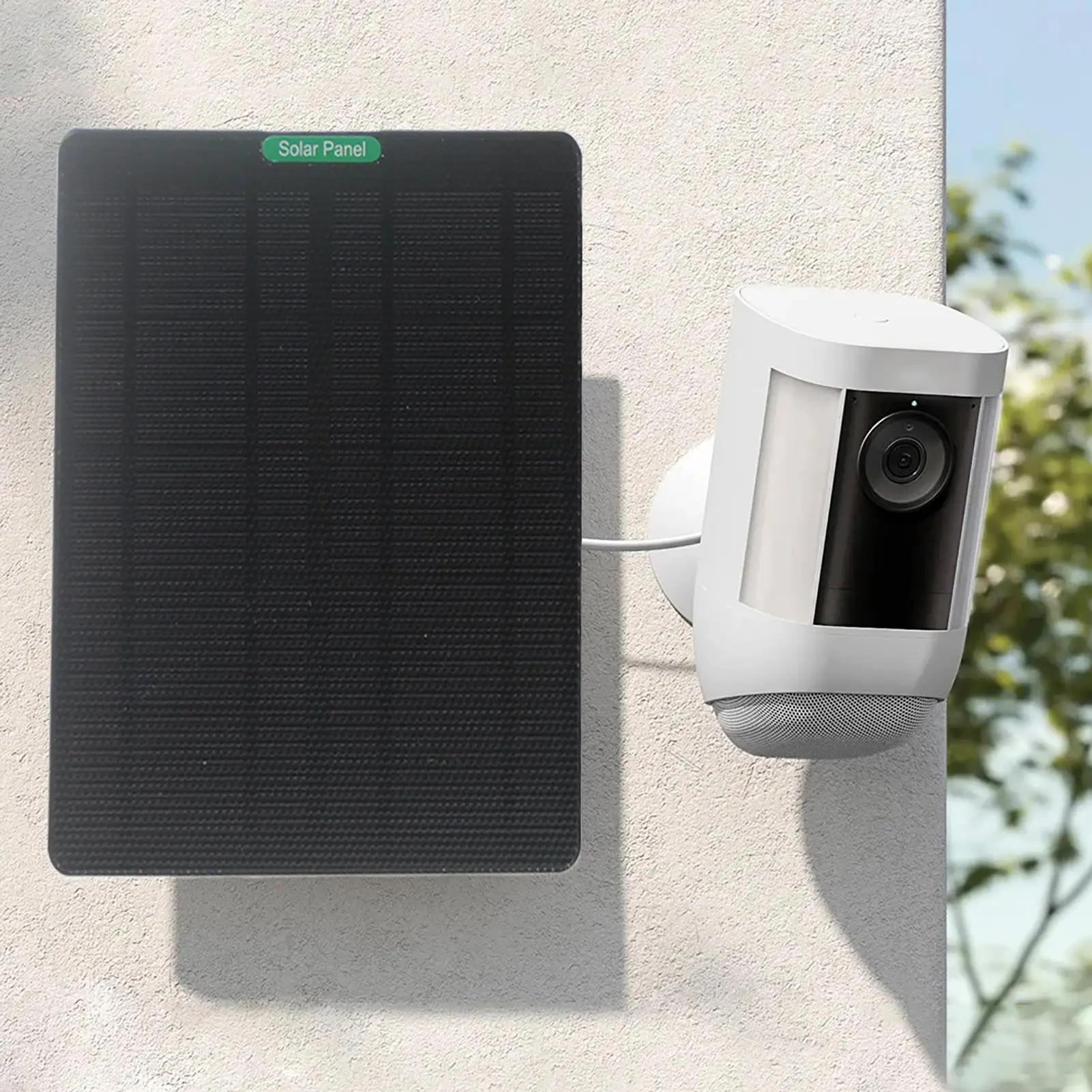Solar Charger For Doorbell Solar Powered Doorbell Charger 50w Camera Charging Panel Door Bell Accessories For Daily Hot Weather