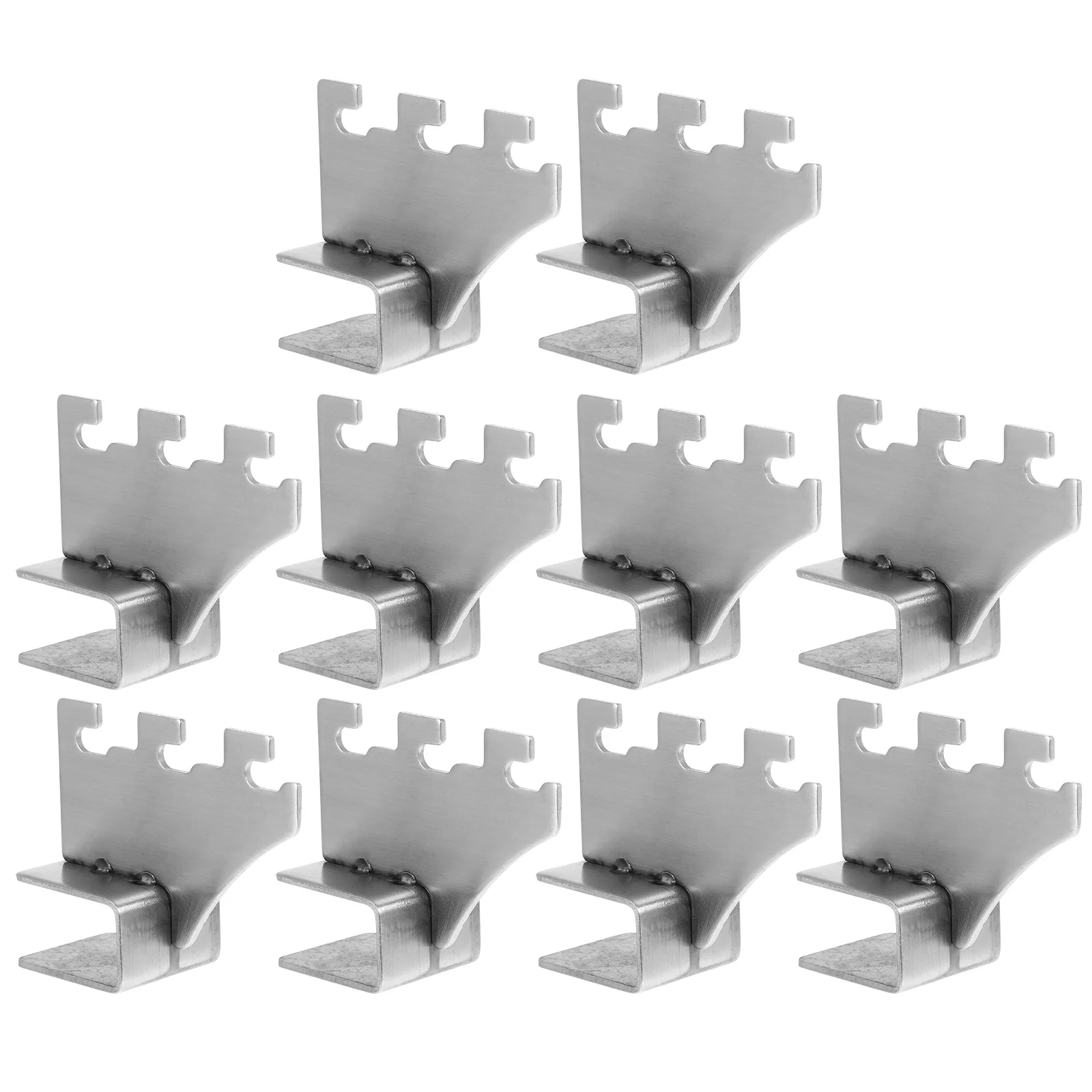 

10pcs Medium Support Stainless Steel Brackets Fitting for AA Column Shelf Holder Shelving Connector Hardware
