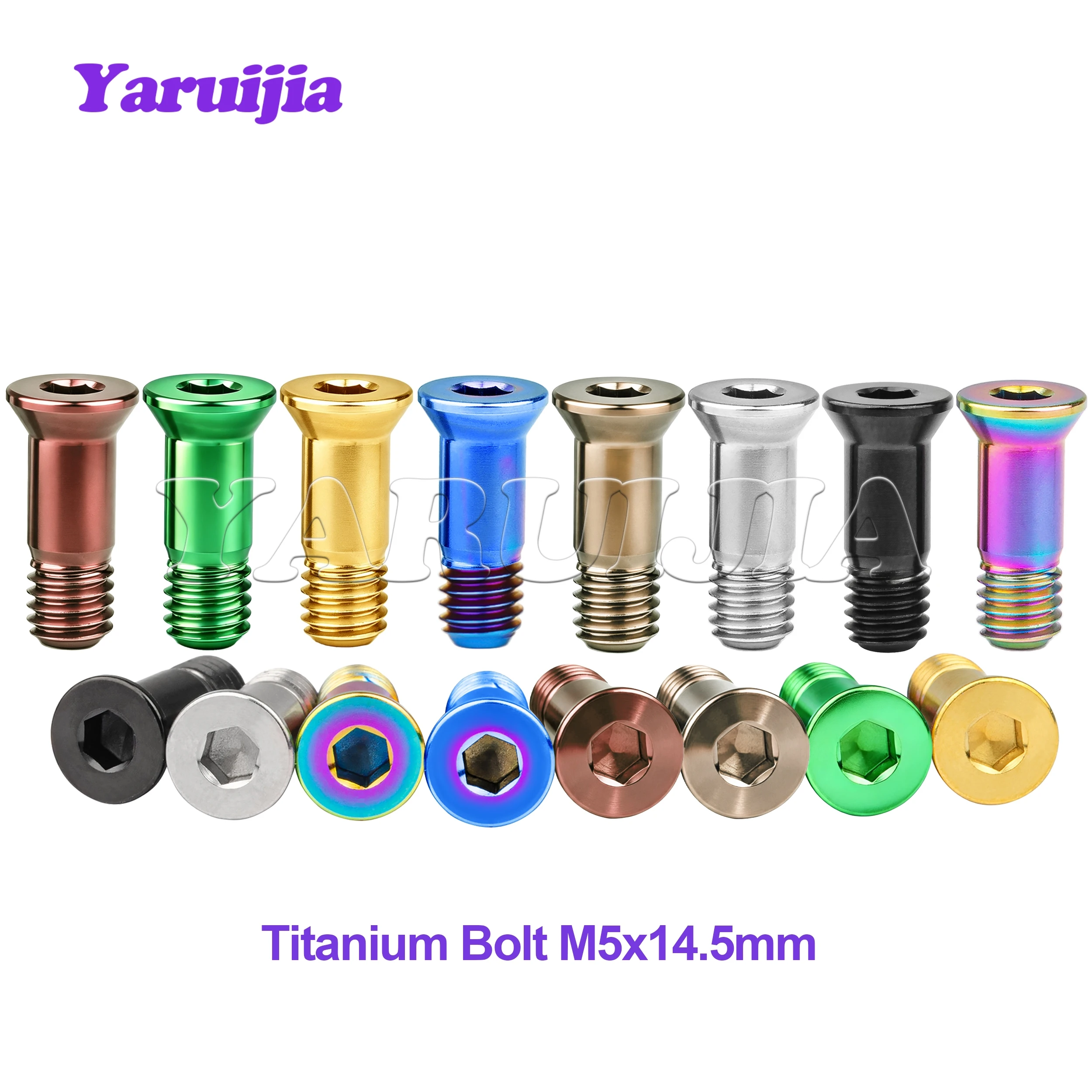 Yaruijia Titanium Bolts M5 For Bicycle Rear Derailleur Jockey Wheel Screws M5x14.5mm