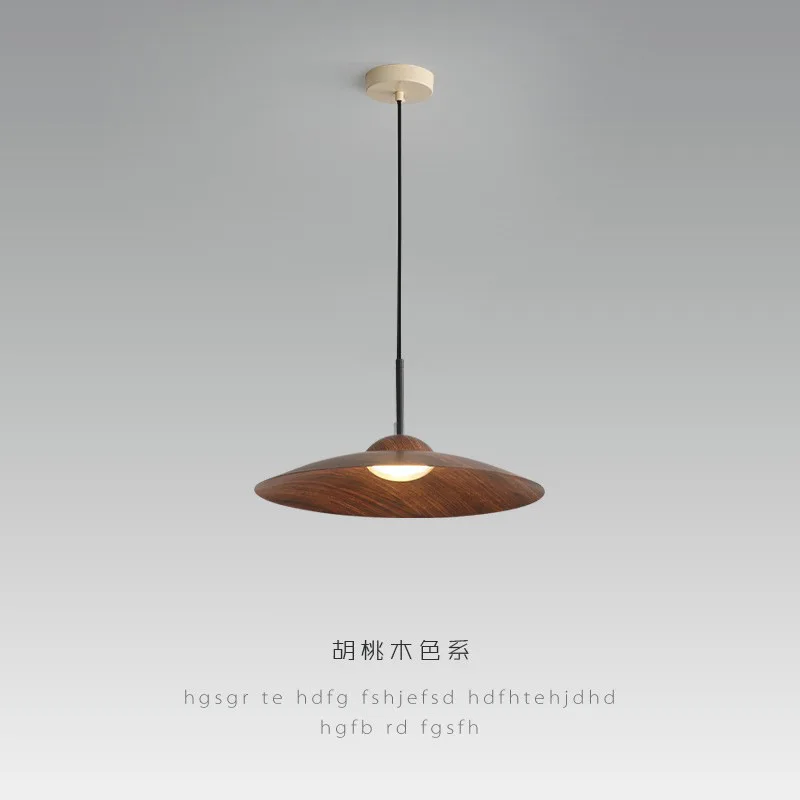 Modern Pendant Light Bedroom Study Bedside Pendant Lamp Vintage Wood Grain Living Dining Table Home Lighting Lighting Fixture