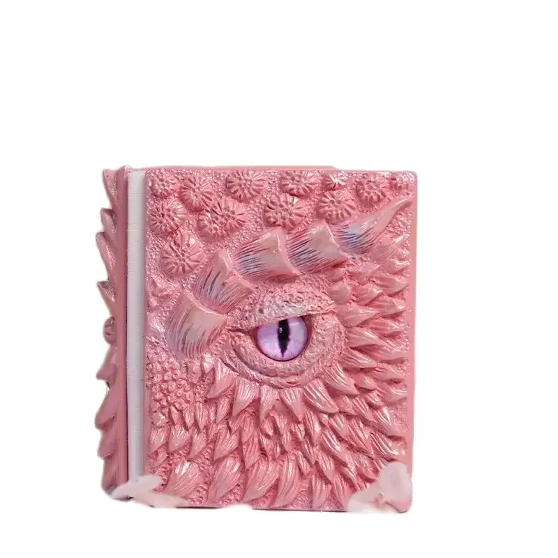 Dragon\'s Eye Three-dimensional Relief Small Loose-leaf Ledger Creative Resin Cover Portable Notepad Ledger Pocket Notebook