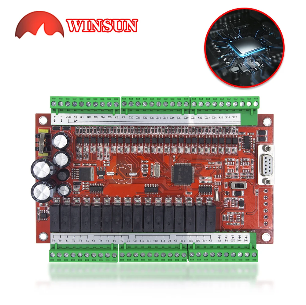 FX2N-40MR FX2N 40MR 40MT Download monitoring PLC Relay/Transistor Board Analog Modbus included