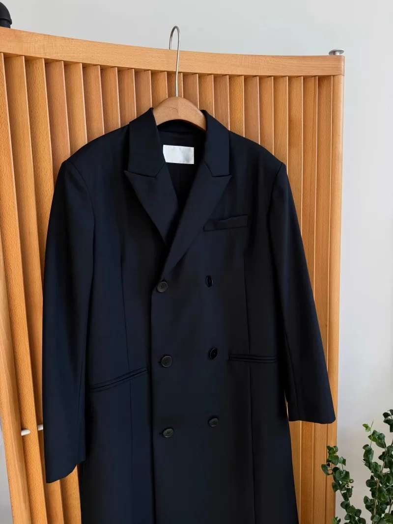 High-end Customized Fashion Italian Wool Extra-long Trench Coat Suit Coat