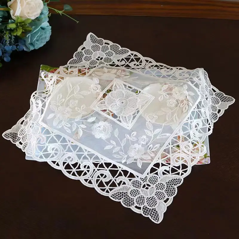 

NEW Mesh white flower Embroidery table cloth cover wedding dining tablecloth kitchen Christmas Table decoration and accessories