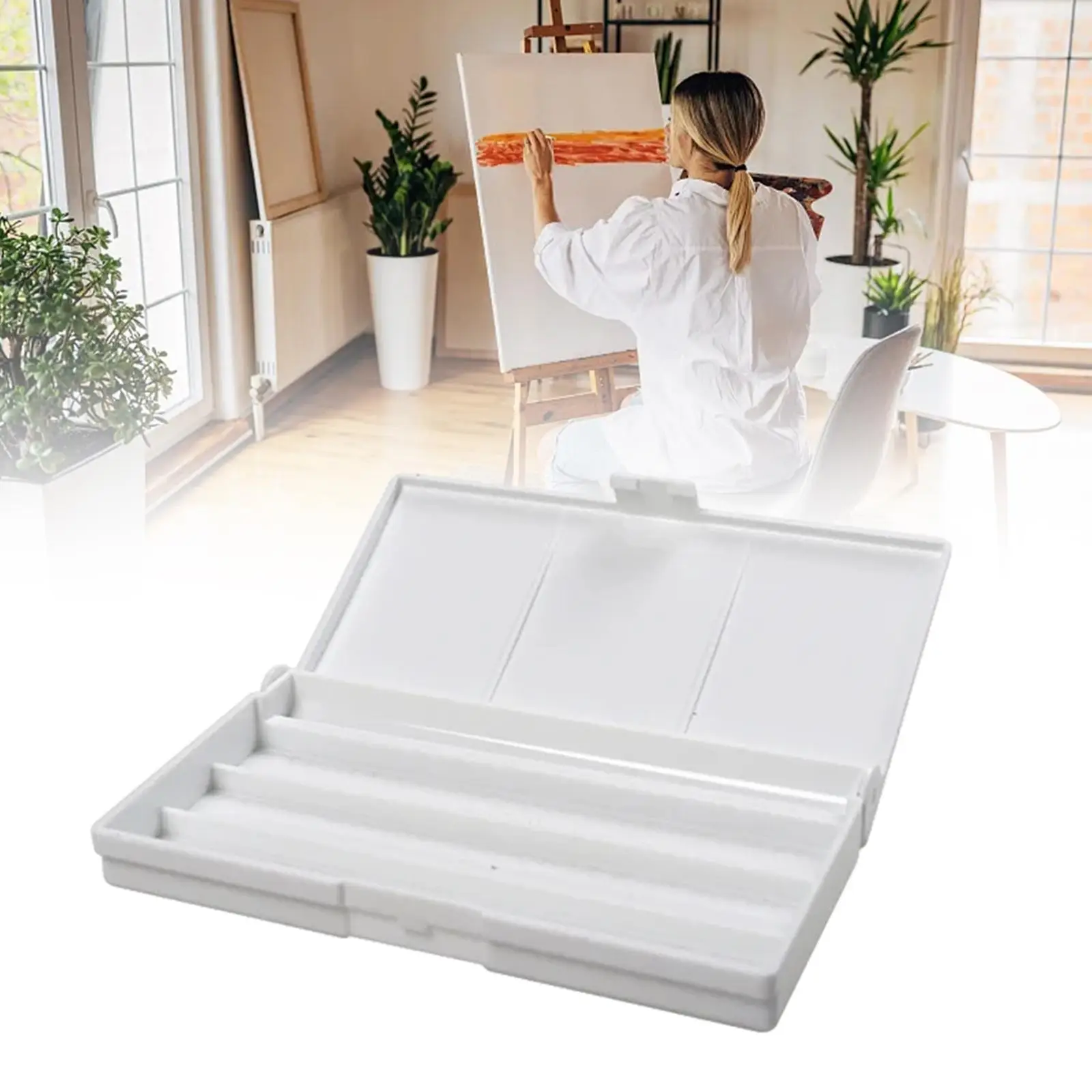 3x Watercolor Palette with Cover Empty Leakproof Watercolor L