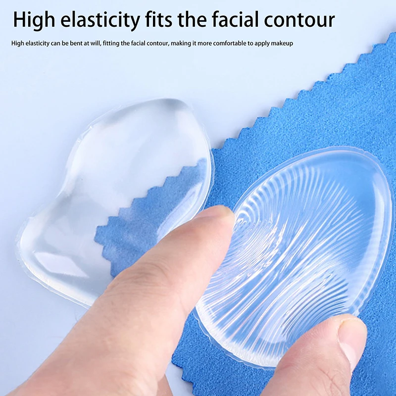 Esponja de esponja de Gel de silicona suave para base cosmética facial BB Cream sin polvo para comer polvo herramientas de maquillaje de soplo cosmético