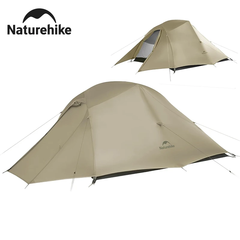 Tente de camping Naturehike Cloud Up PRO pour 3 personnes, tente de voyage en plein air, tente de randonnée ultralégère imperméable 20D