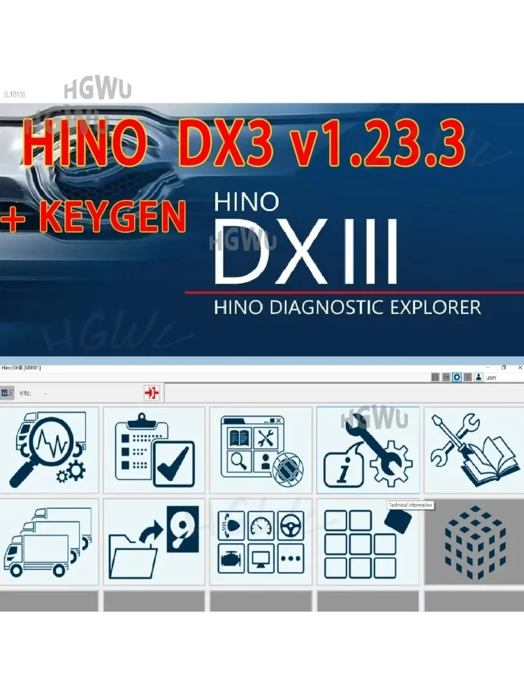 Hino DX3 V1.23.1 Hino Diagnostic EXplorer 3 Diagnostic Software  Great Truck Repair Tool