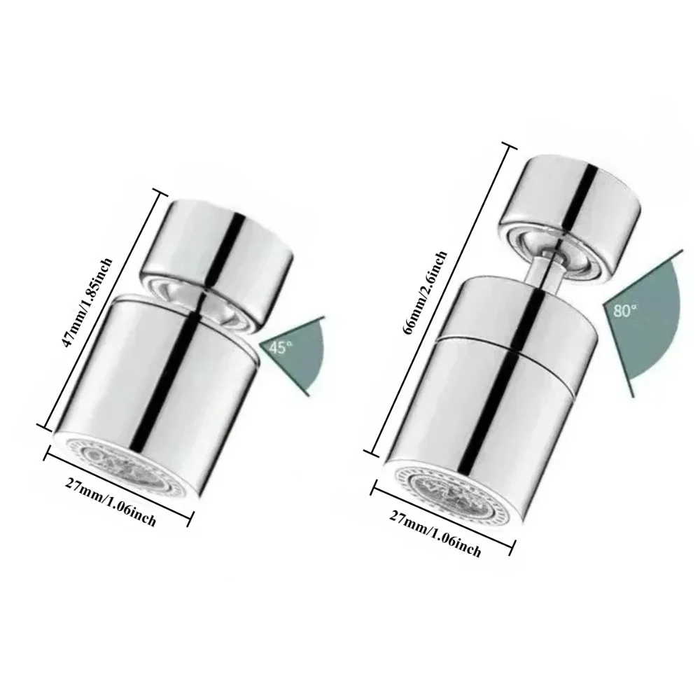 1PC  Filtro para cazo: 2 modos de rociado, regulable en 360°, boquilla giratoria. Apto para grifos de fregadero de cocina.