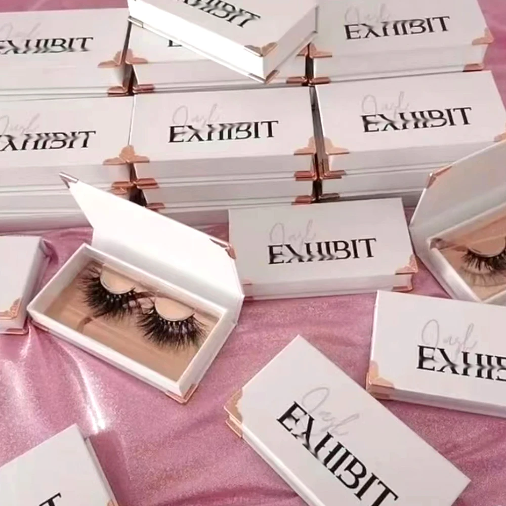 

100pcs 3D real mink eyelashes customized box Personal custom logo false eyelash bulk free fast shipping DHL/UPS Small batch