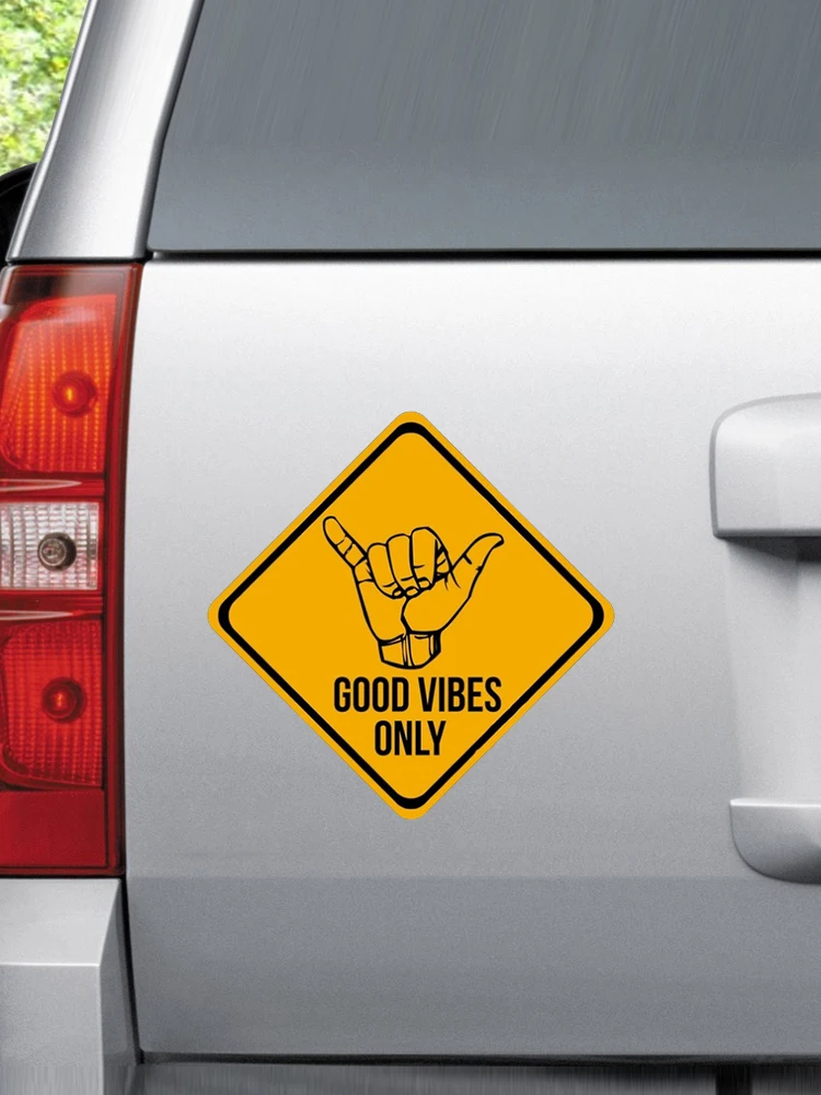 Cool Shaka Good Vibes Only Car Stickers Motorcycle Vinyl Decal Waterproof Windshield Auto Accessories #S90258