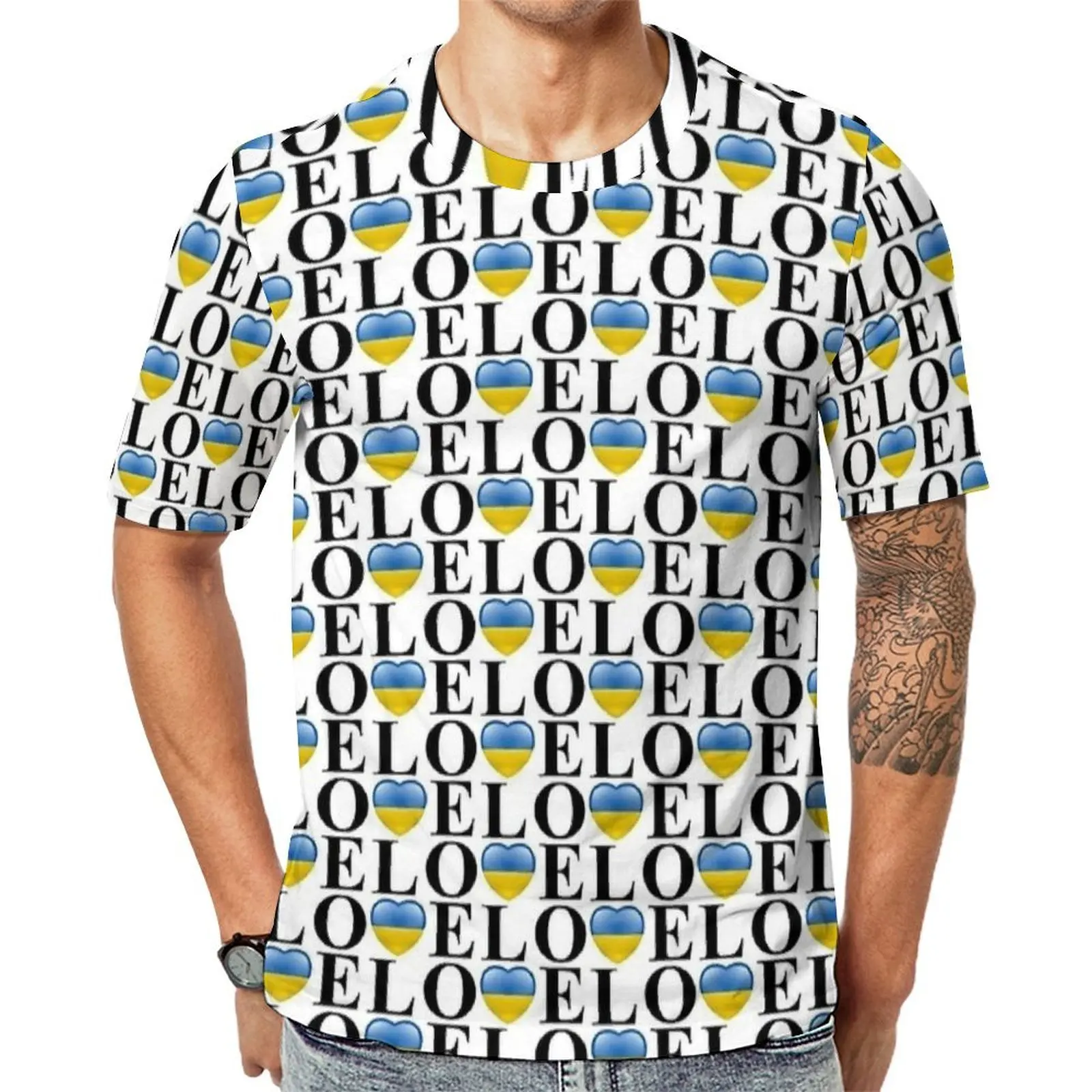 I Love Ukraine Heart Flag Patriotic Pride Design T Shirt Fashion T-Shirts Short-Sleeve Tshirt Hot Summer Street Oversize Tees