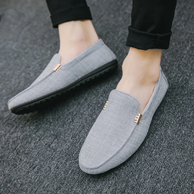Men\'s Casual Shoes Soft Sole Loafers High Quality Slip on Sneakers Comfortable Men Driving Shoes Formal Party Flats Plus Size 46