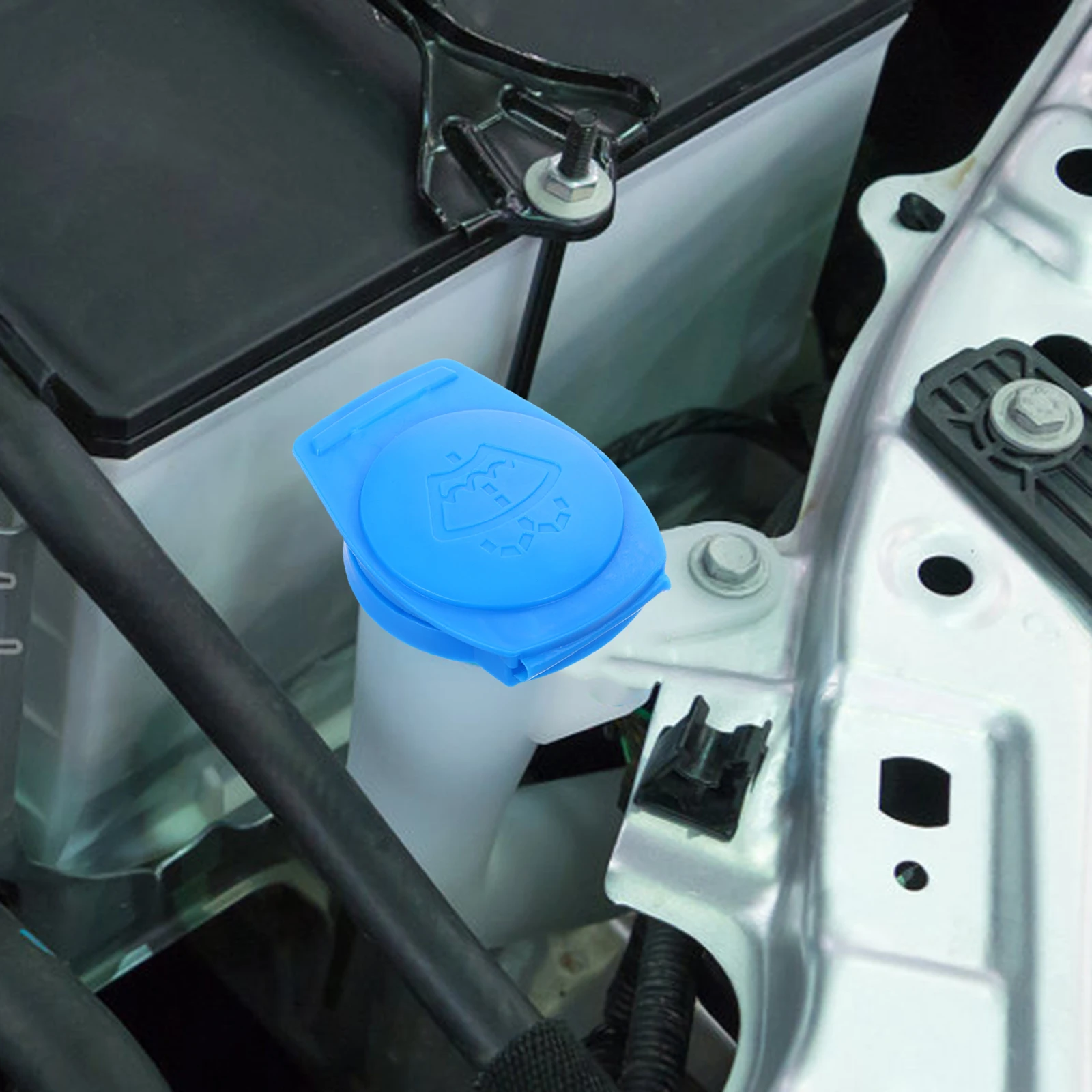 

2pcs Blue Windshield Washer Reservoir Cap For Car Window Cleaning Durable Easy Install Removable Plastic Long Lasting