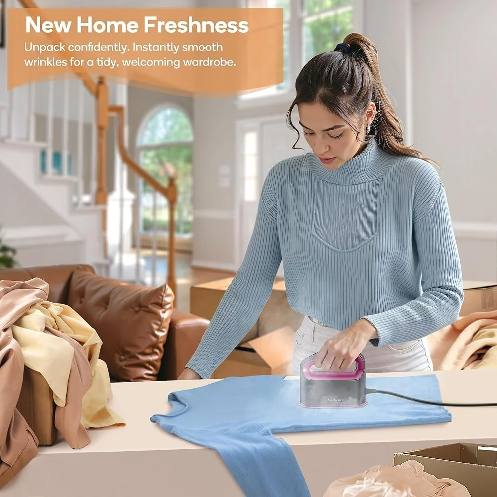 Ferro da stiro a vapore intelligente 1200W Turbo Steam professionale 3 modalità di calore Calore rapido 45s 360 °   Serbatoio da 6 once con design antiaderente con spegnimento automatico a prova di perdite