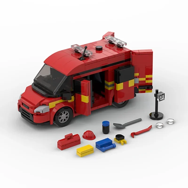 Car Series YcMoc Building Blocks London Fire Investigation Model Technology Brick Brand-name Vehicle DIY Toy For Child Gifts