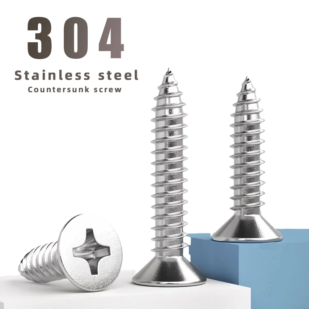 304 stainless steel material Fine thread countersunk self-tapping screws M5.5 M6 M8 Precision mechanical parts available
