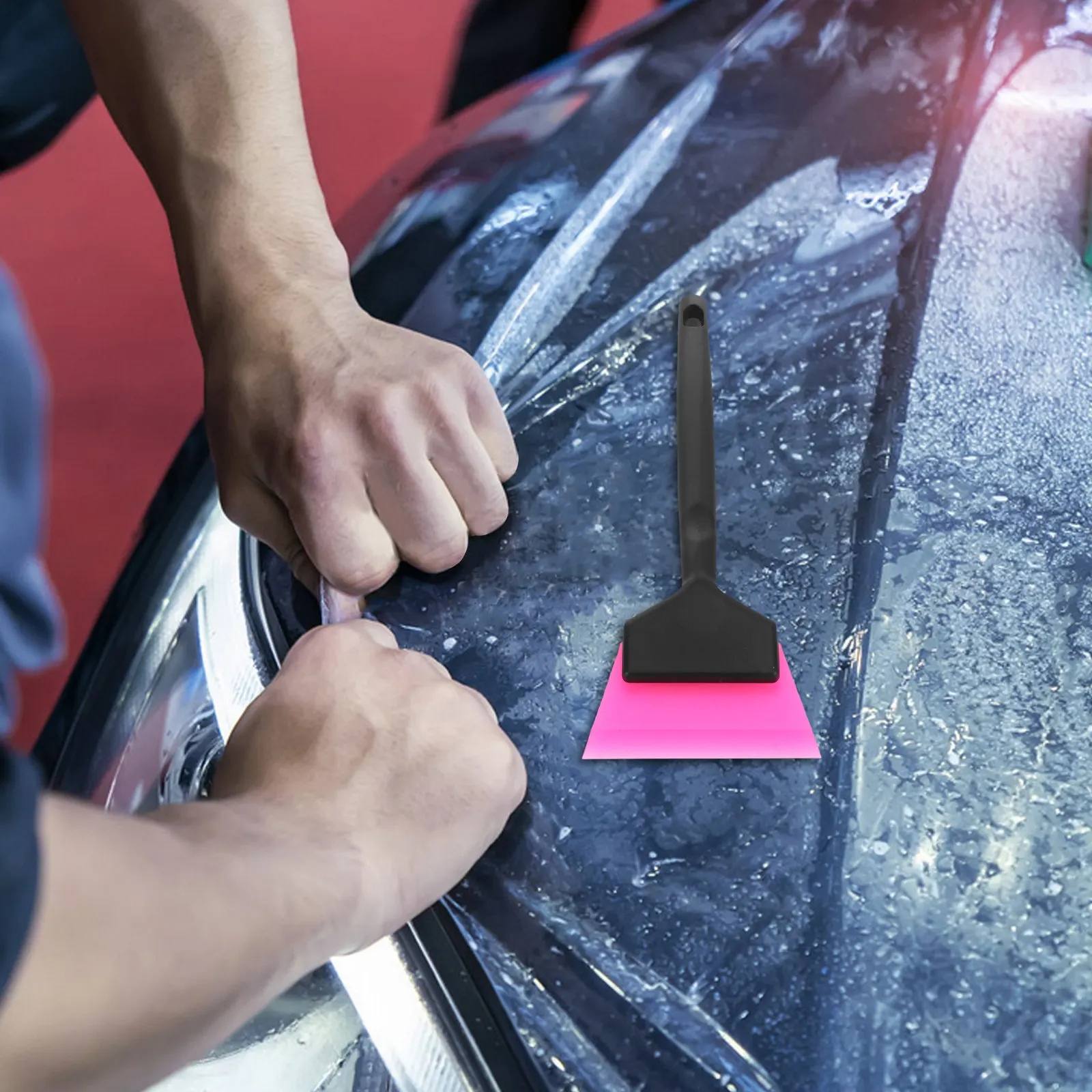 Car Window Tinting Micro Squeegee Auto Glass Scraper Tool Small Design for Corners Bubble-Free Film Application Vinyl Wrap