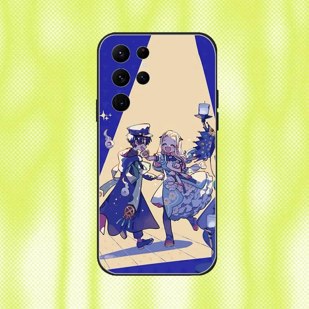 حافظة هاتف Toilet Bound Hanako Kun TBHK لهاتف سامسونج S 25,24,23,22,30,21,10,9,Ultra,Plus,Lite,FE,4,5G حافظة ناعمة سوداء