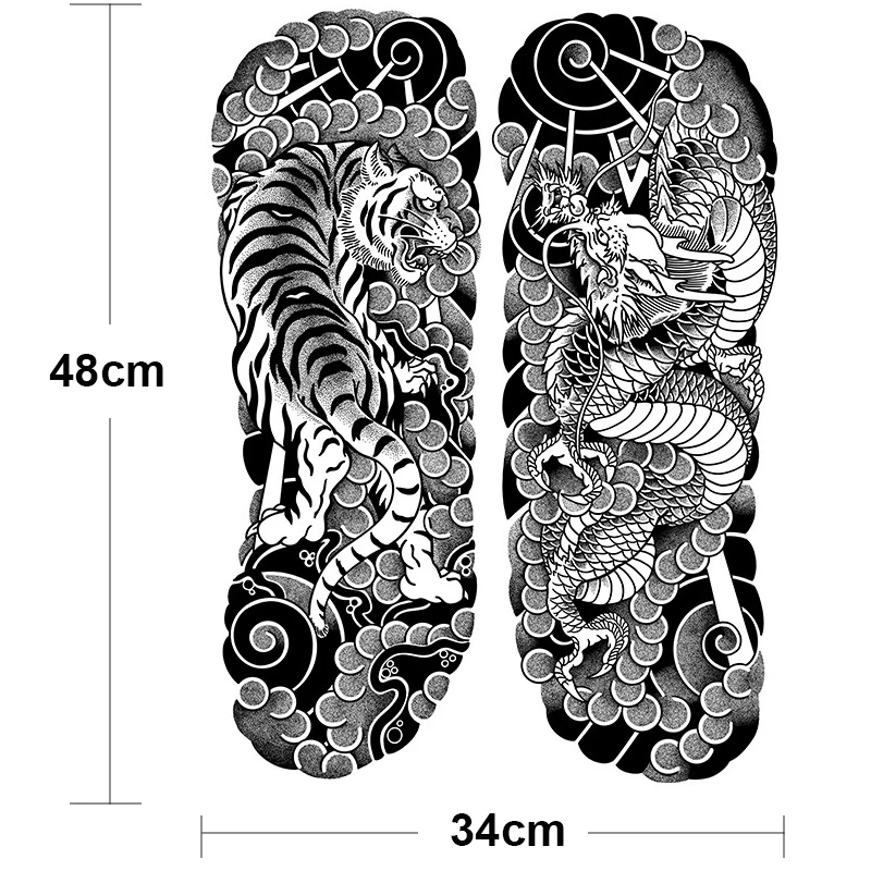كامل الظهر الصدر العشبية عصير الحبر شبه الدائم لصاقات وشم 7-15 يوما طويلة الأمد المؤقتة وهمية الوشم الطوطم الرجال الكبار