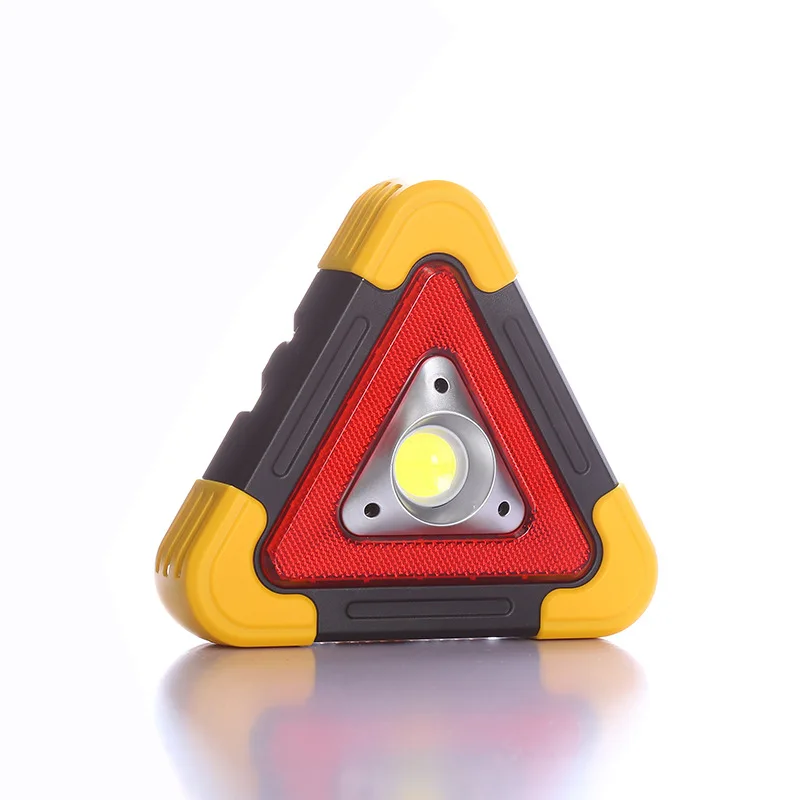 

Traffic Triangle Warning Lamp Multi-Function Work Light Car Solar Charging LED Luminous Camping Lamp 500 Lumens COB USB Output