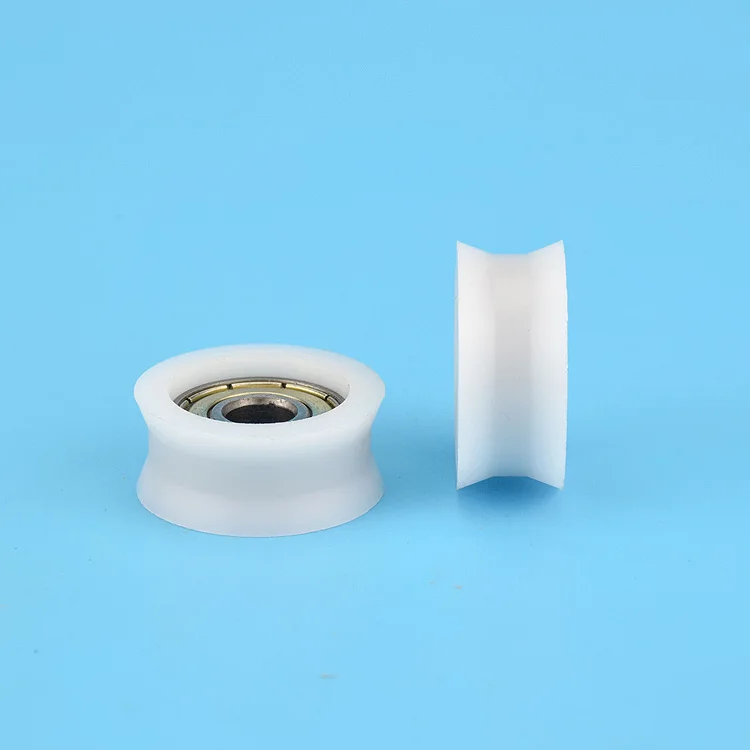 1Pc 8x29x12.5mm trapezoidal groove belt pulley, passive wheel, rolling door and window pulley, pom plastic coated pellin