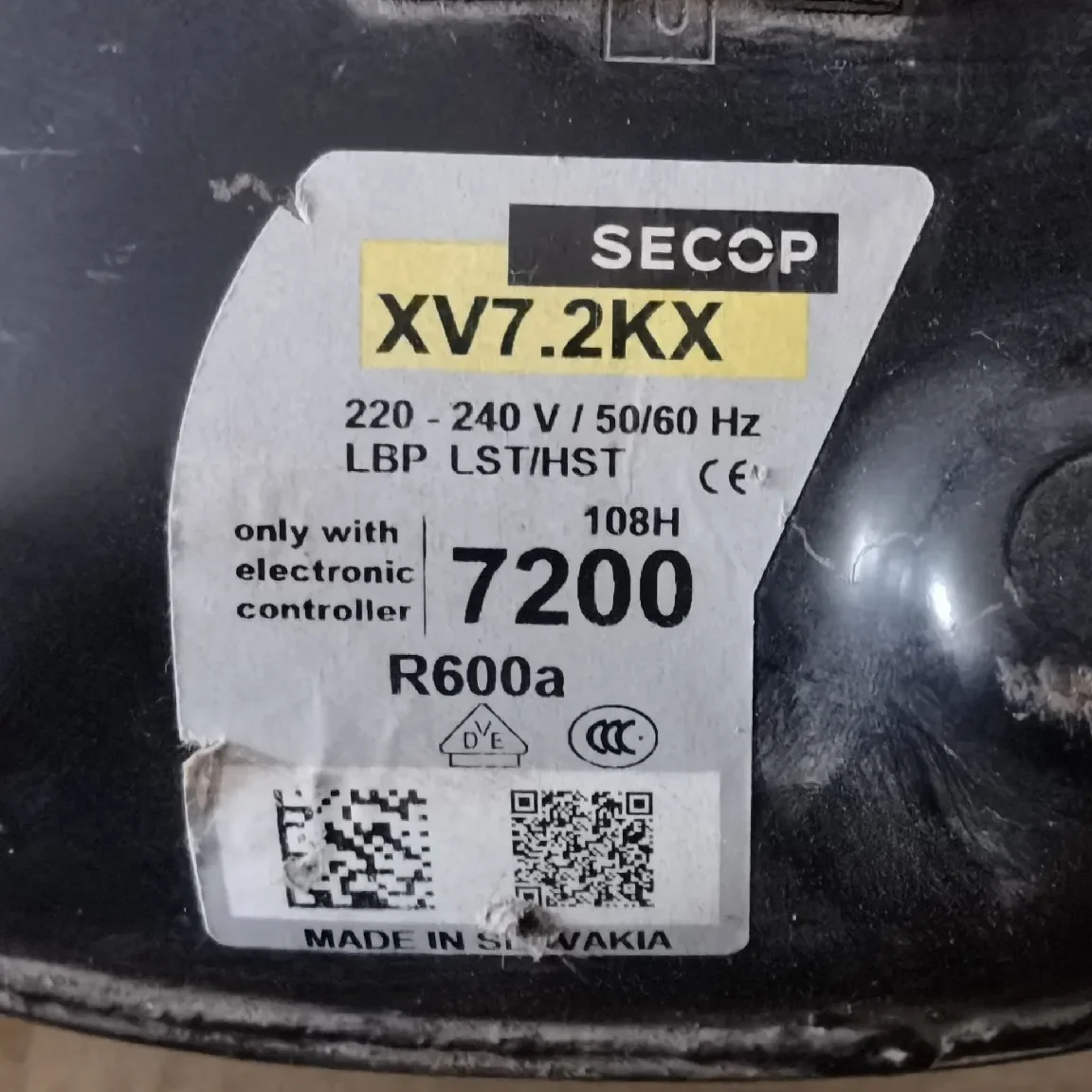 (Disassembling parts) Frequency conversion refrigerator compressor XV7.2KX 108H 7200 R600a