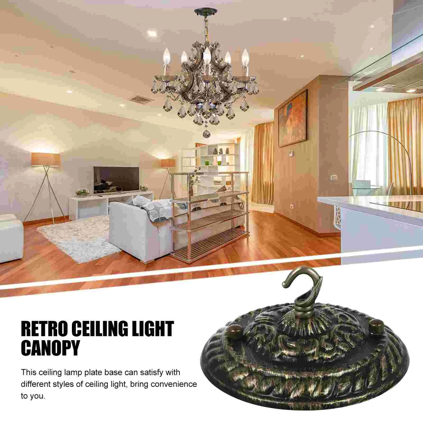 Chandelier Shade Hook Lights Ceiling Plate Mounting Canopy for Fixture Retro Vintage Decor