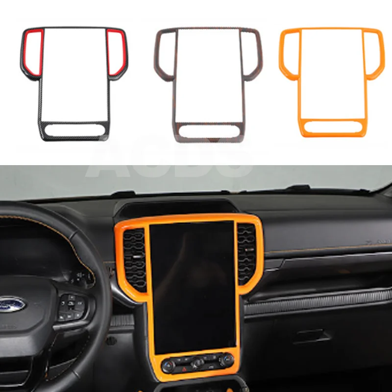 

for Ford Ranger T9 Raptor 2023 2024 ABS 10.1 12 inch Navigation AC Outlet Vent Frame Trim Cover Interior Decorative Accessories