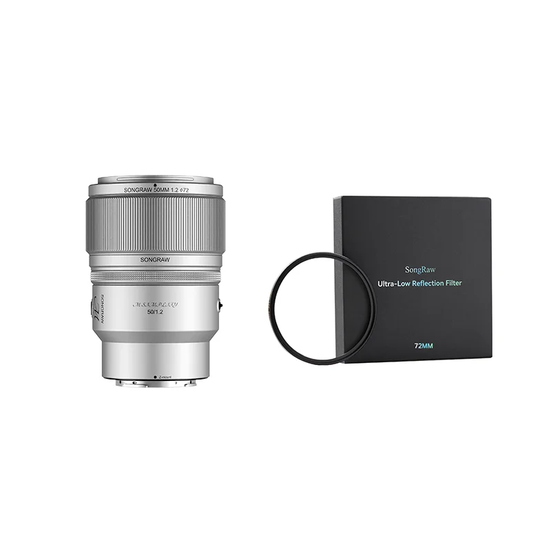 SongRaw AF 50MM F1.2 MS Mirrorless Camera Lens with 72mm Ultra-Low 0.1% Reflection Filter
