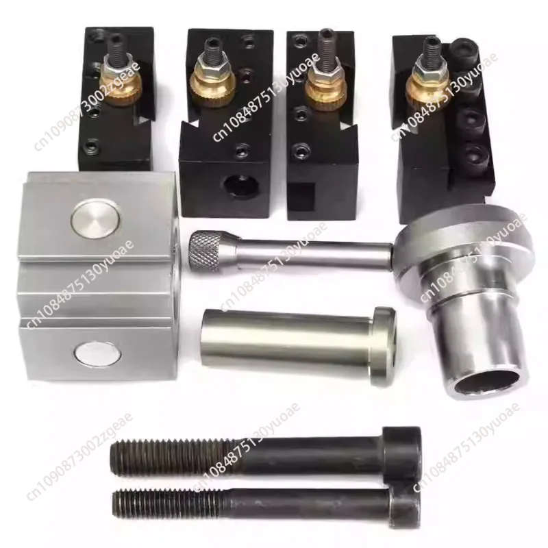 Mini CNC Lathe Tool Holder Quick Change Tool Post Cutter Holder Screw Kit Set Boring Bar Turning Facing Holder Wrench