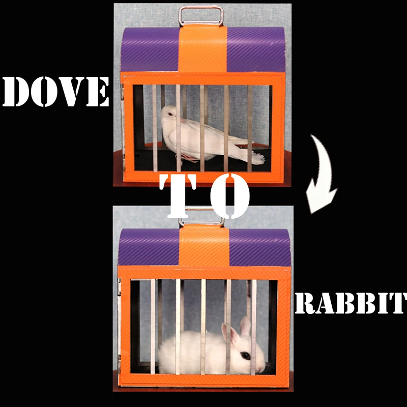 

Dove to Rabbit Magic Tricks Dove Vanishes and Rabbit Appearing in the Cage Visual Change Stage Illusions Gimmicks Mentalism Prop