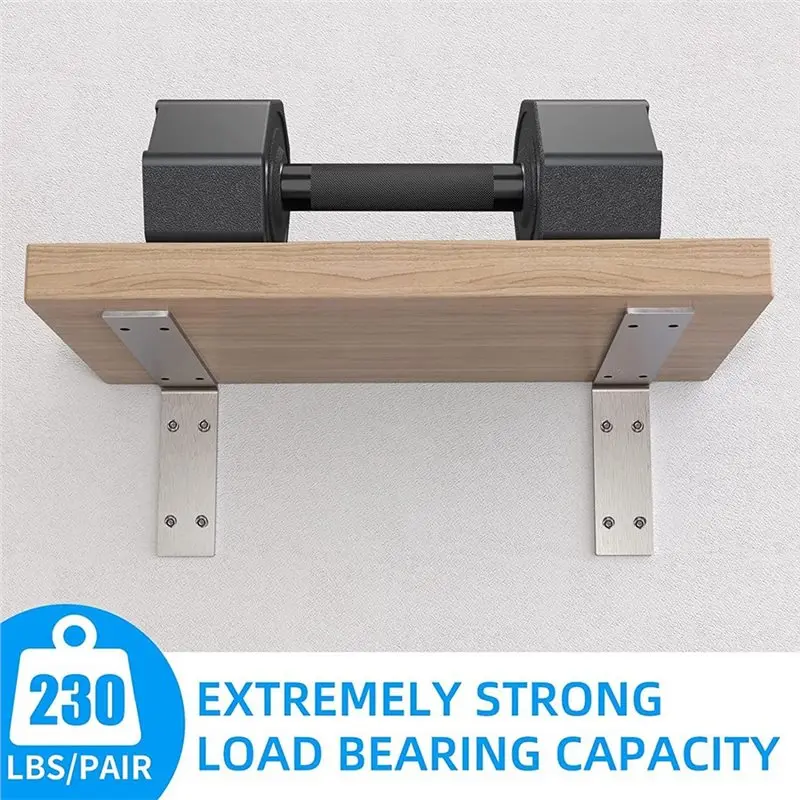 [B17B!】 Countertop Support Brackets,4Mm Thick Heavy Duty L Shelf Bracket Metal Wall Mounted Support For Open Shelving