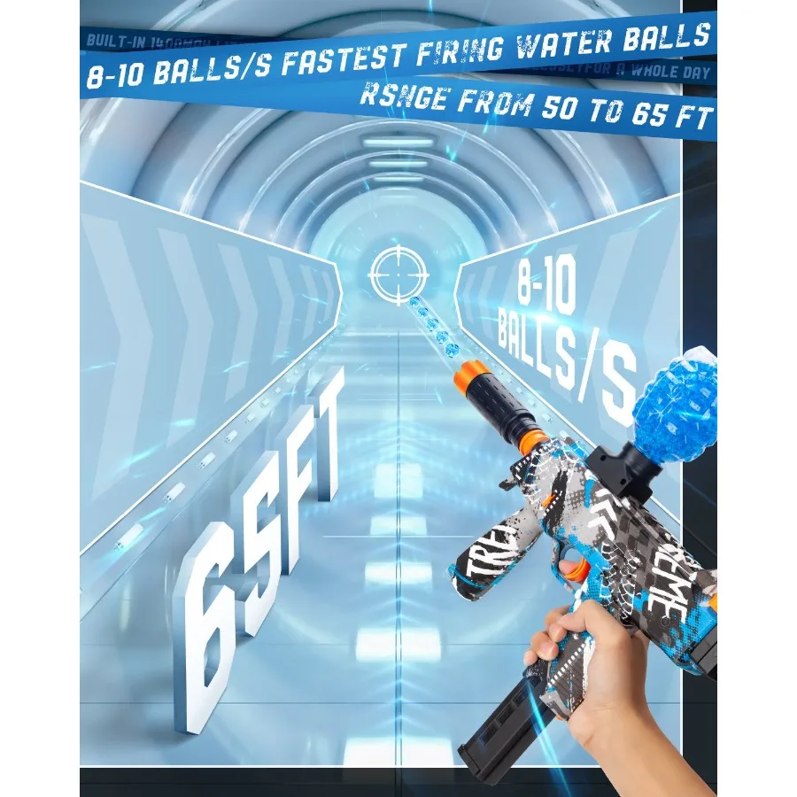 جل كهربائي الكرة الناسف عالية السرعة Gelfire الناسف ل Orbeez مع 30000 جل جولة ونظارات ترشيش العاب كروية للخارجية