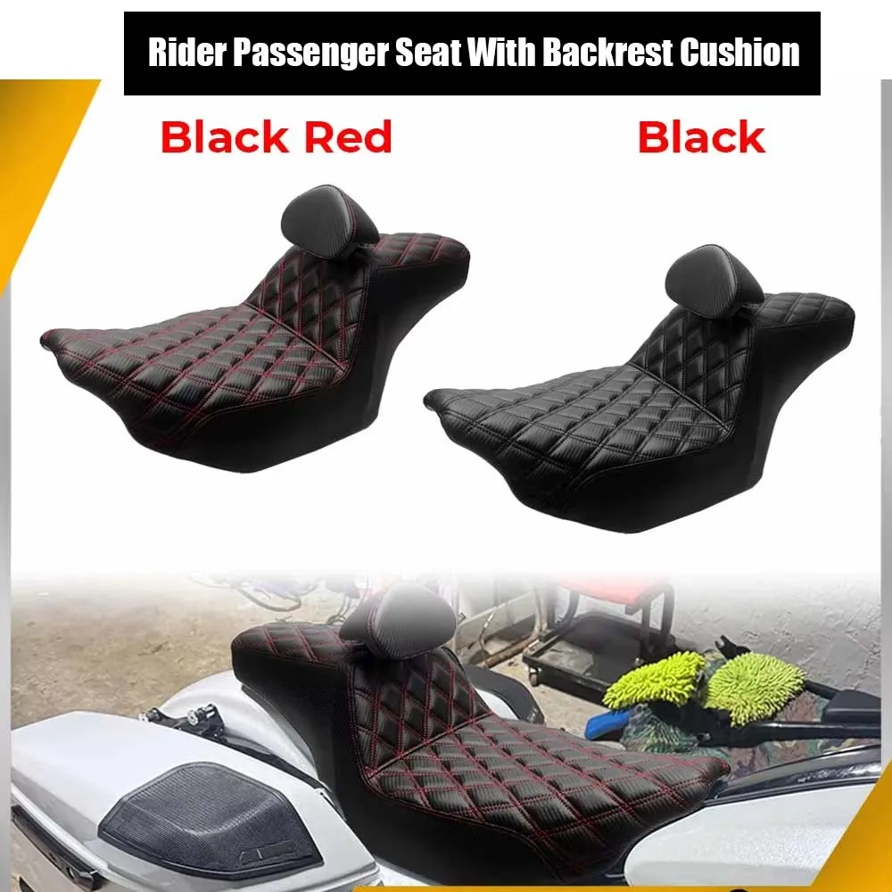 1PCS Black Red /Black Driver Passenger Seat With Backrest Motorcycle For Harley Touring Street Glide Limited CVO FLHXLSE 2026