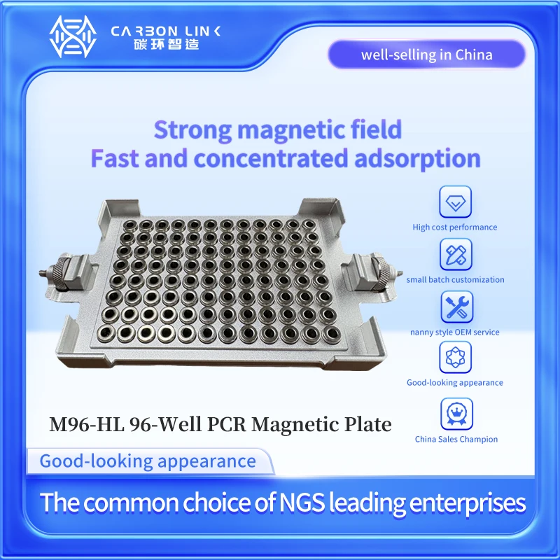 Global Magnetic Racks oem expert Carbonlinkai 96-well PCR Magnetic plate deep-well micro plate Magnetic Stand