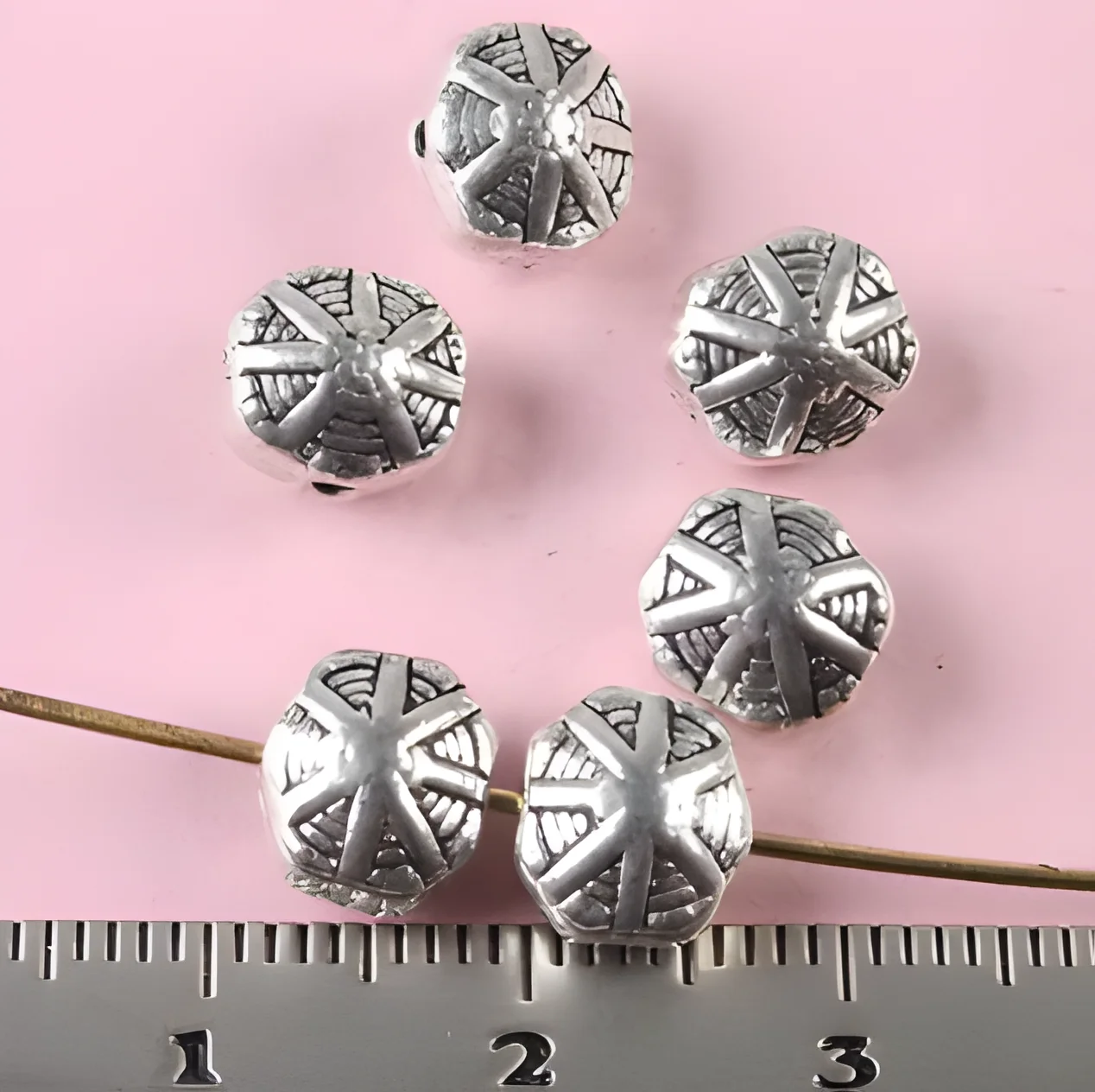 

50pcs 8*7*5mm Allou matel tibetan silver 2sided spacer beads HWH1780