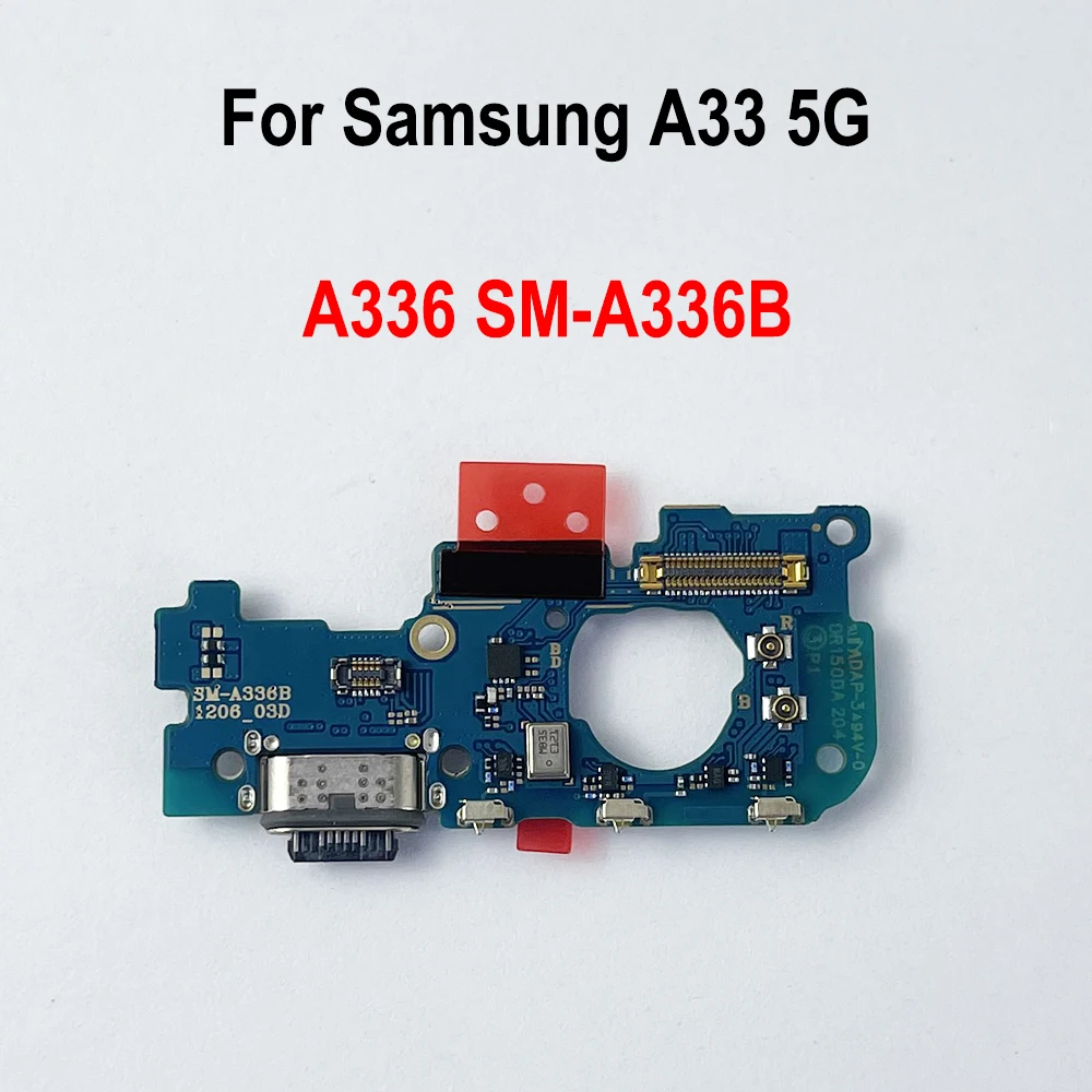 Port ładowania USB Jack złącze stacji dokującej płytka ładująca do Samsung Galaxy A33 5G A336 SM-A336B części zamienne płytki ładującej