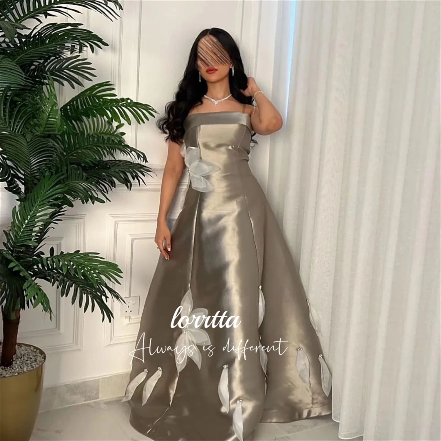 

Lorrtta 3D Flower Decoration Elegant Dress Evening Graduation Dresses for Special Occasions Prom Dreeses Robe De Soiree Femmes